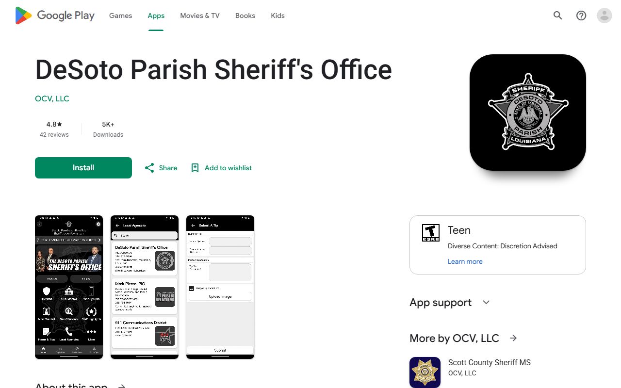 DeSoto Parish County Clerk of Court records DPSO Google Play listing