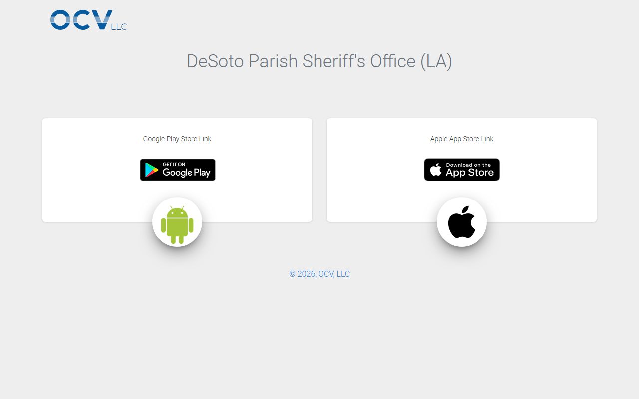 DeSoto Parish County Clerk of Court records DPSO app share page