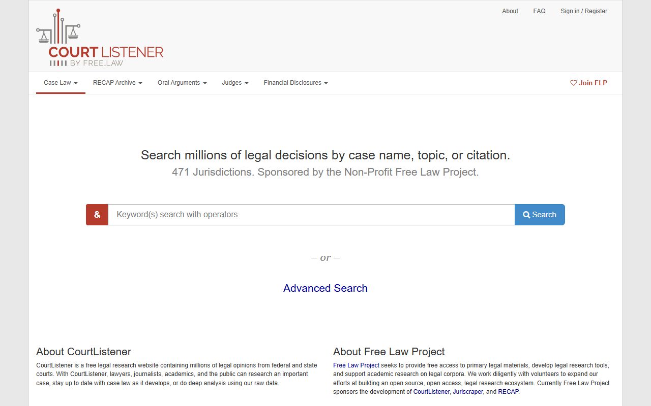 DeSoto Parish County court dockets CourtListener docket research