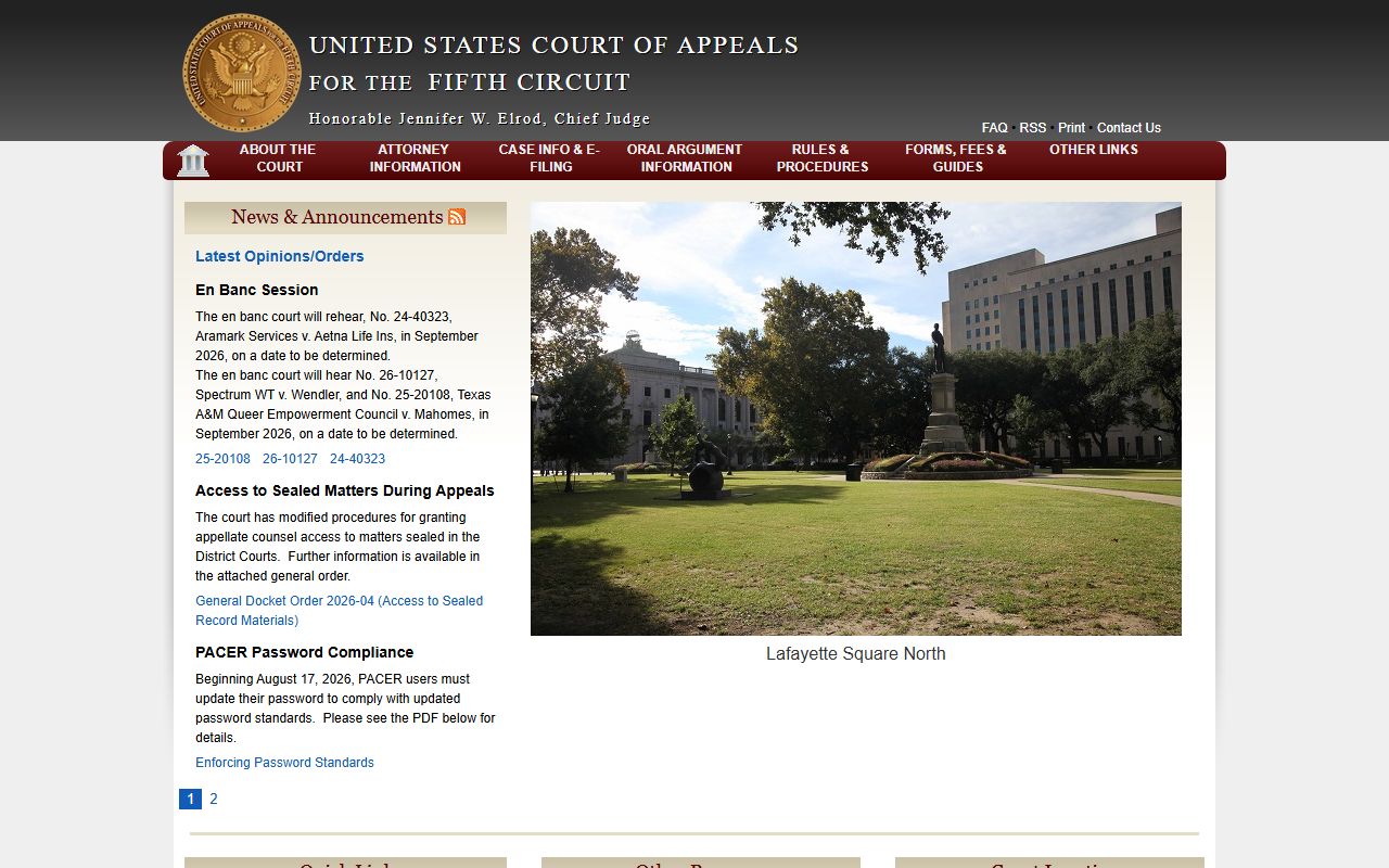 DeSoto Parish County District Court Fifth Circuit federal appeal source