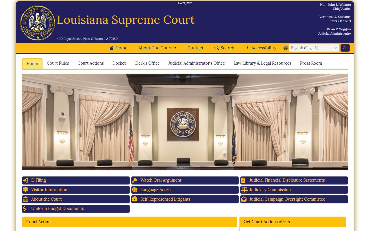 DeSoto Parish court records Louisiana Supreme Court access resource