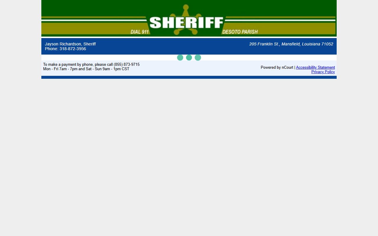 DeSoto Parish traffic court records nCourt ticket payment portal