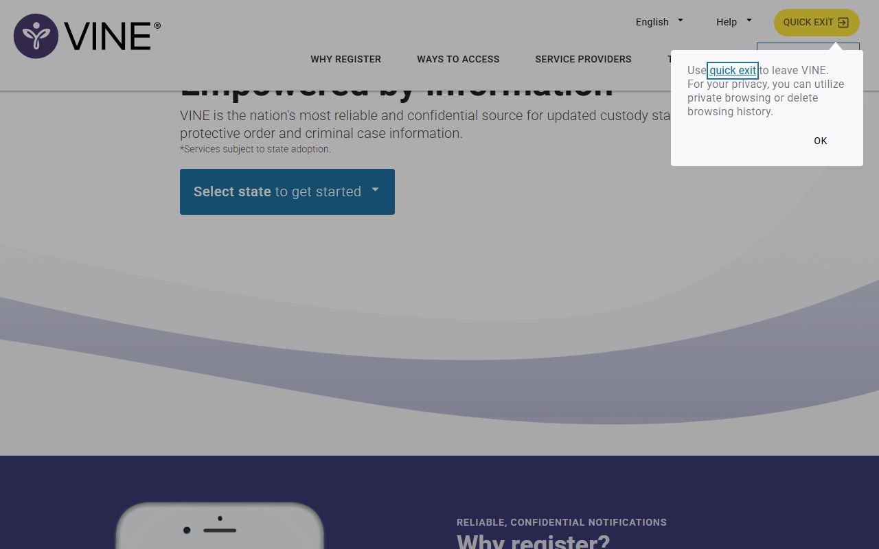 DeSoto Parish County warrant records VINELink victim notification source